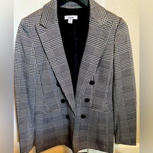 Bar iii double breasted checker blazer
